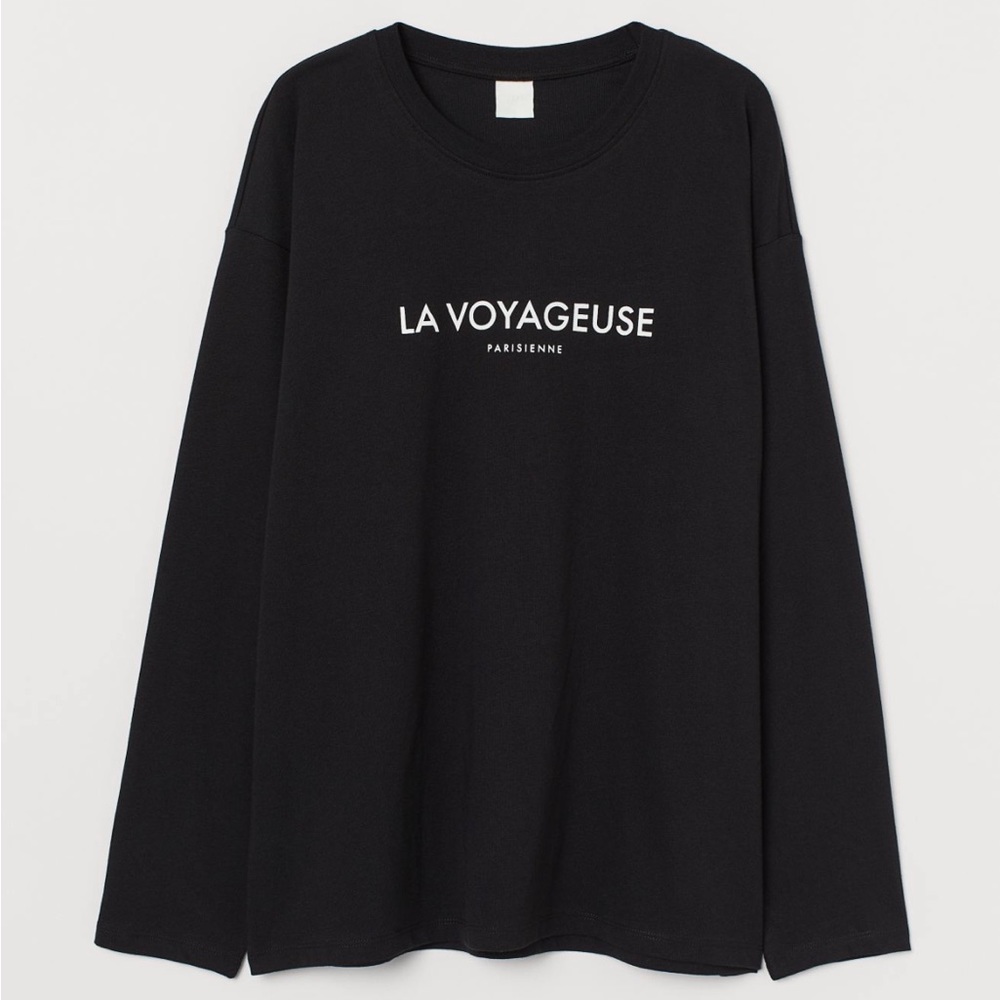 Casual black long sleeve shirt